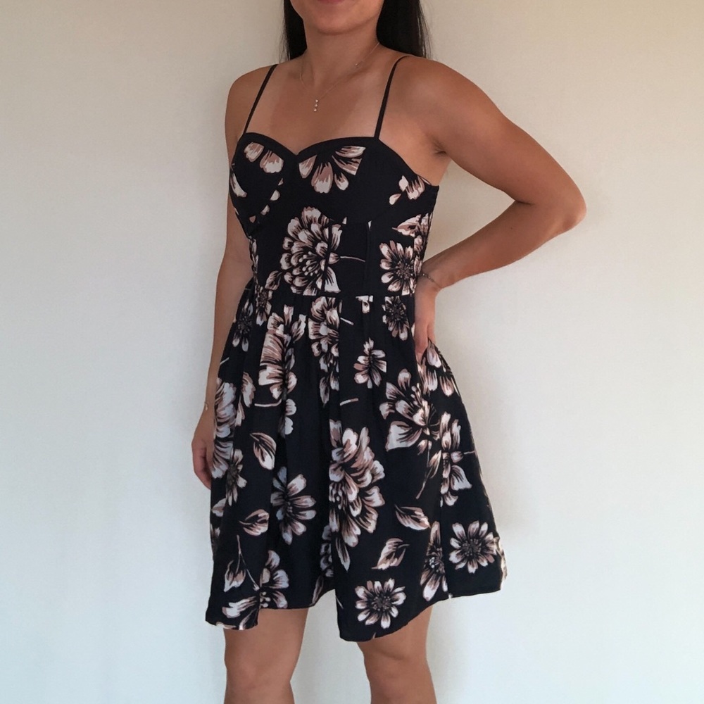 Navy Floral Sundress